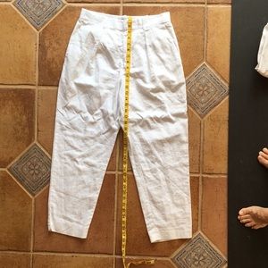 Polo Ralph Lauren wht pleated cotton/Linen pants 6